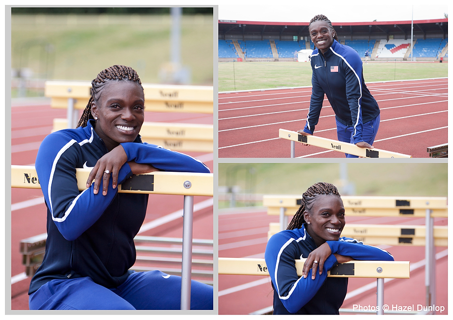 <br>DAWN HARPER-NELSON<br>USA Olympic gold medalist, 100m hurdler, 2008<br>Alexander Stadium, Birmingham, England, 2017<br><br>